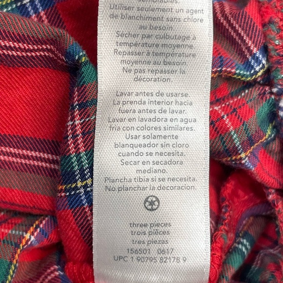 Carter's Red Plaid Shirt and Denim Jeans Pants and Suspenders Set Size: 3m - Picture 10 of 12